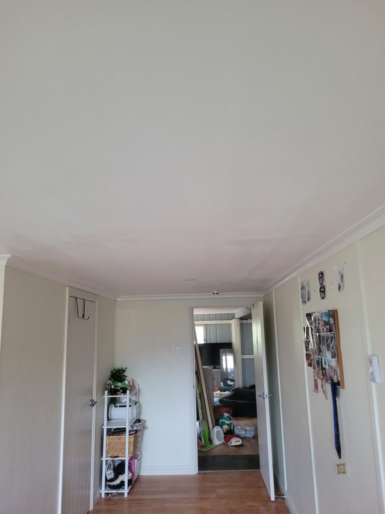 Residential ceiling following repair and painting