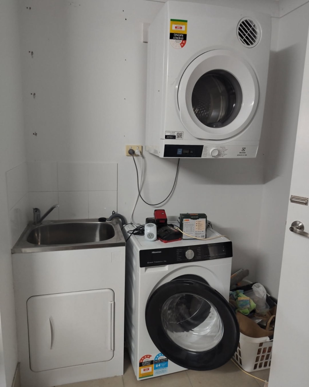 Laundry before cabinetry and benchtop installation